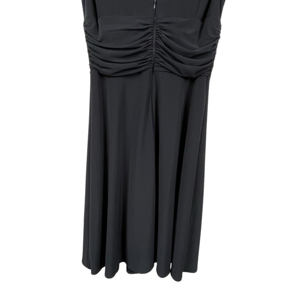 White House Black Market Black V-Neck and Back Dress Size 4 - Picture 6 of 11